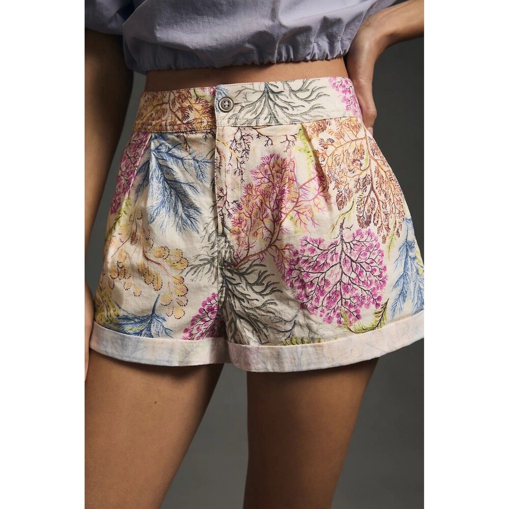 Pilcro Anthropologie Women's Floral Balloon Shorts Size 27